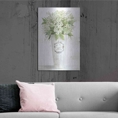 Luxe Metal Art 'Les Fleurs Hortensia' by Cindy Jacobs, Metal Wall Art,24x36