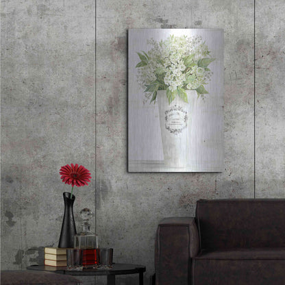 Luxe Metal Art 'Les Fleurs Hortensia' by Cindy Jacobs, Metal Wall Art,24x36