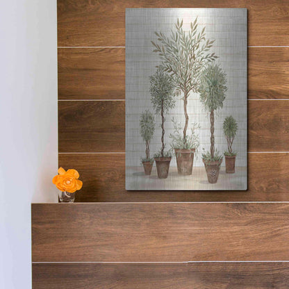 Luxe Metal Art 'Potted Tree Collection' by Cindy Jacobs, Metal Wall Art,12x16