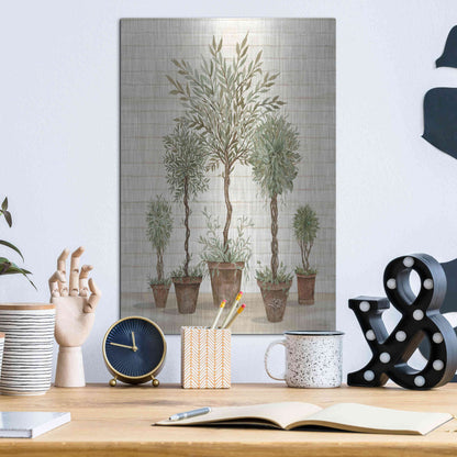 Luxe Metal Art 'Potted Tree Collection' by Cindy Jacobs, Metal Wall Art,12x16