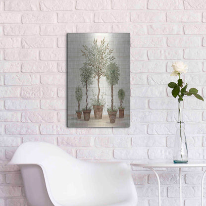Luxe Metal Art 'Potted Tree Collection' by Cindy Jacobs, Metal Wall Art,16x24