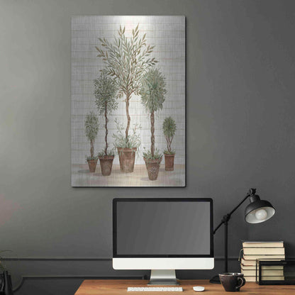 Luxe Metal Art 'Potted Tree Collection' by Cindy Jacobs, Metal Wall Art,24x36