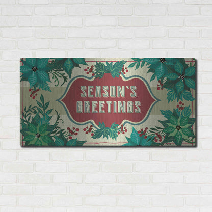Luxe Metal Art 'Nostalgic Season's Greetings' by Cindy Jacobs, Metal Wall Art,48x24