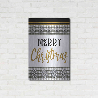 Luxe Metal Art 'Merry Little Christmas II' by Cindy Jacobs, Metal Wall Art,24x36
