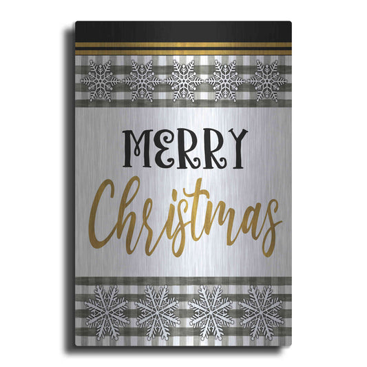 Luxe Metal Art 'Merry Little Christmas II' by Cindy Jacobs, Metal Wall Art