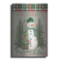 Luxe Metal Art 'Merry Little Christmas Snowman' by Cindy Jacobs, Metal Wall Art