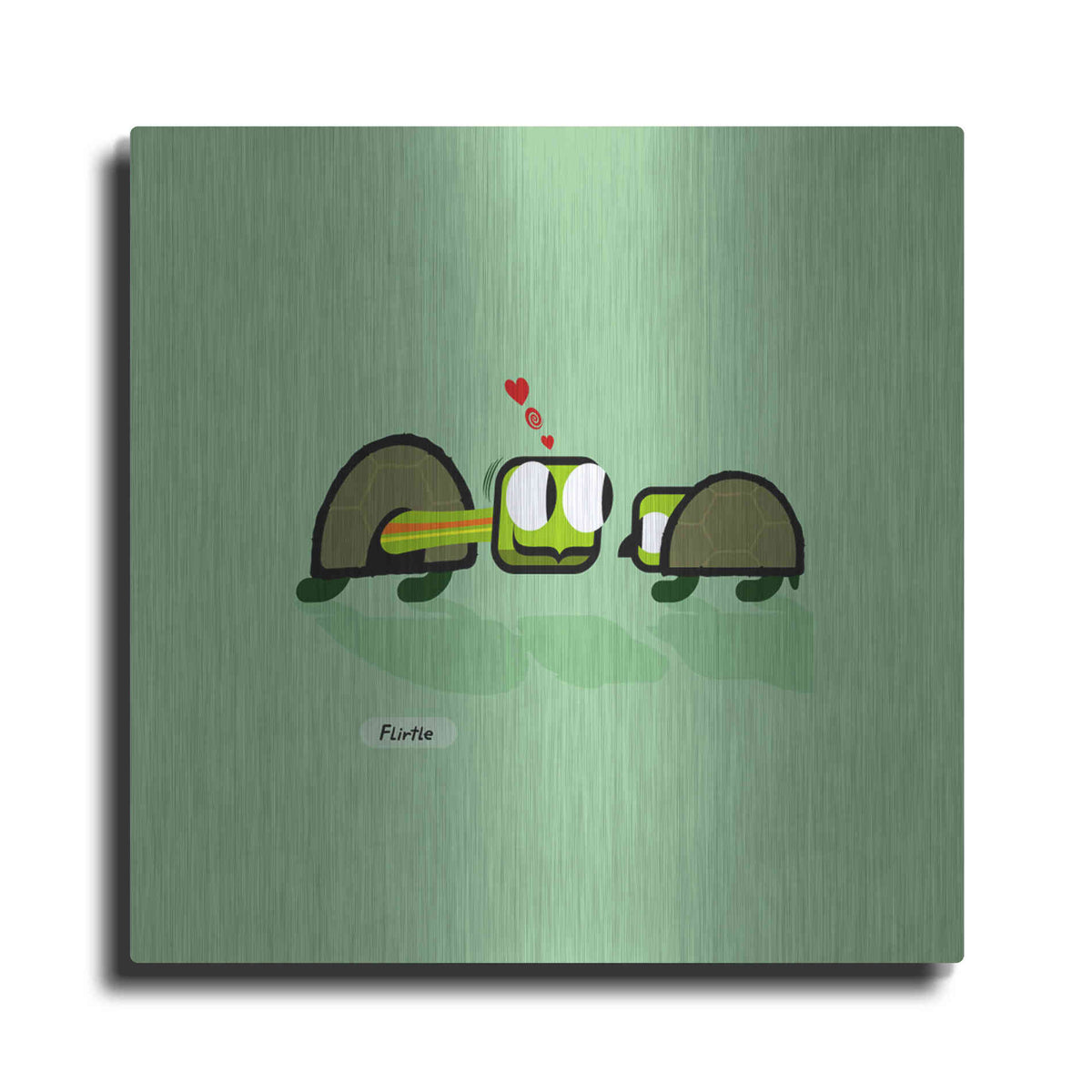 Luxe Metal Art 'Flirtle' by Chuck Wimmer, Metal Wall Art