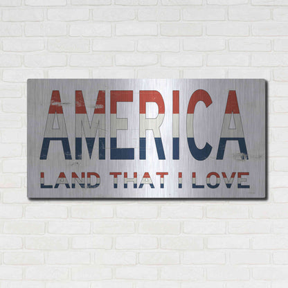 Luxe Metal Art 'America - Land That I Love' by Cindy Jacobs, Metal Wall Art,48x24