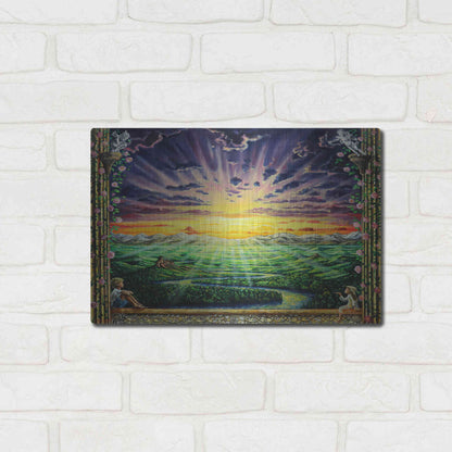 Luxe Metal Art 'Window To Paradise' by Jan Kasparec, Metal Wall Art,16x12