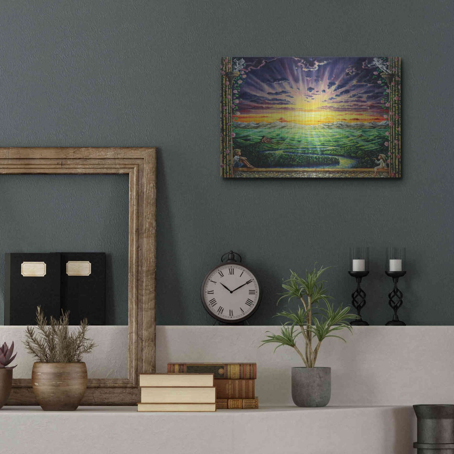 Luxe Metal Art 'Window To Paradise' by Jan Kasparec, Metal Wall Art,16x12