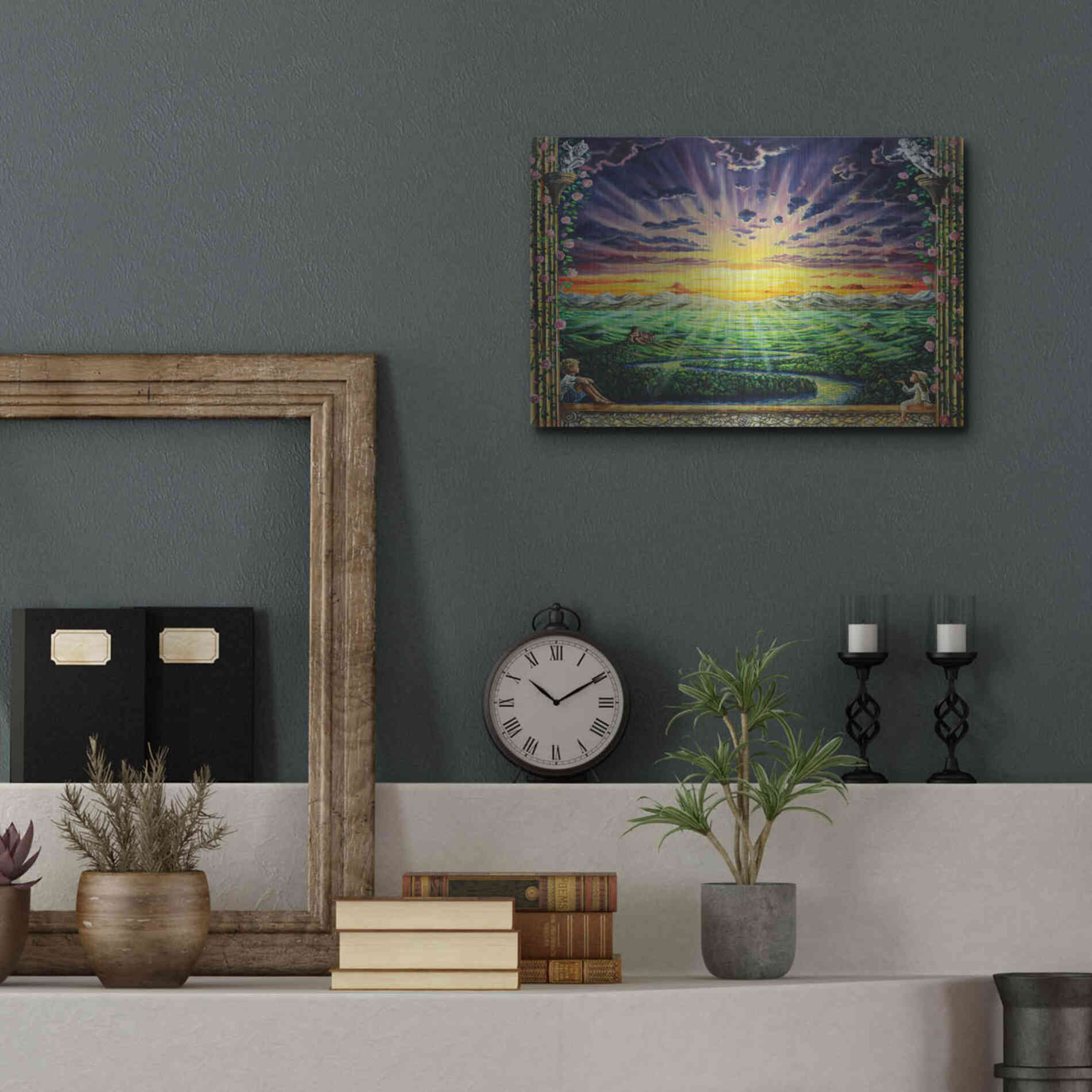 Luxe Metal Art 'Window To Paradise' by Jan Kasparec, Metal Wall Art,16x12