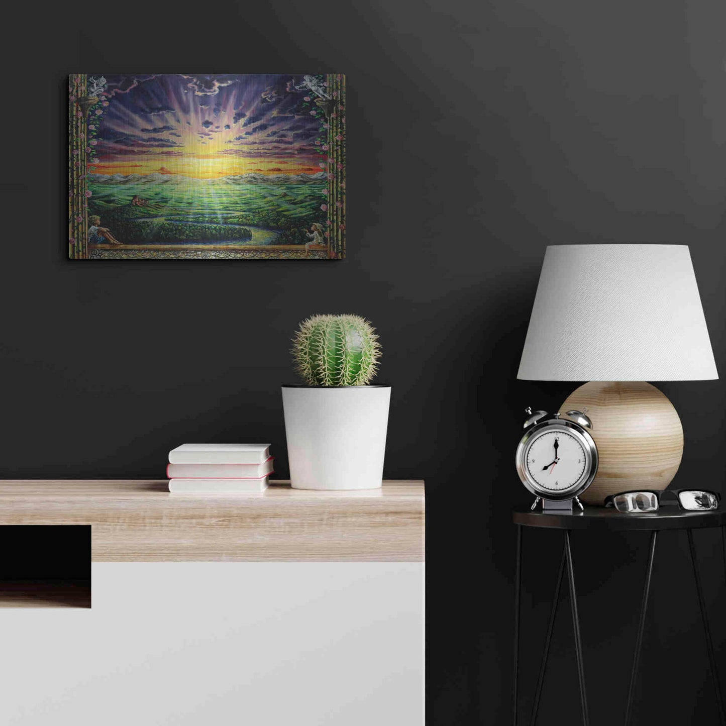 Luxe Metal Art 'Window To Paradise' by Jan Kasparec, Metal Wall Art,24x16