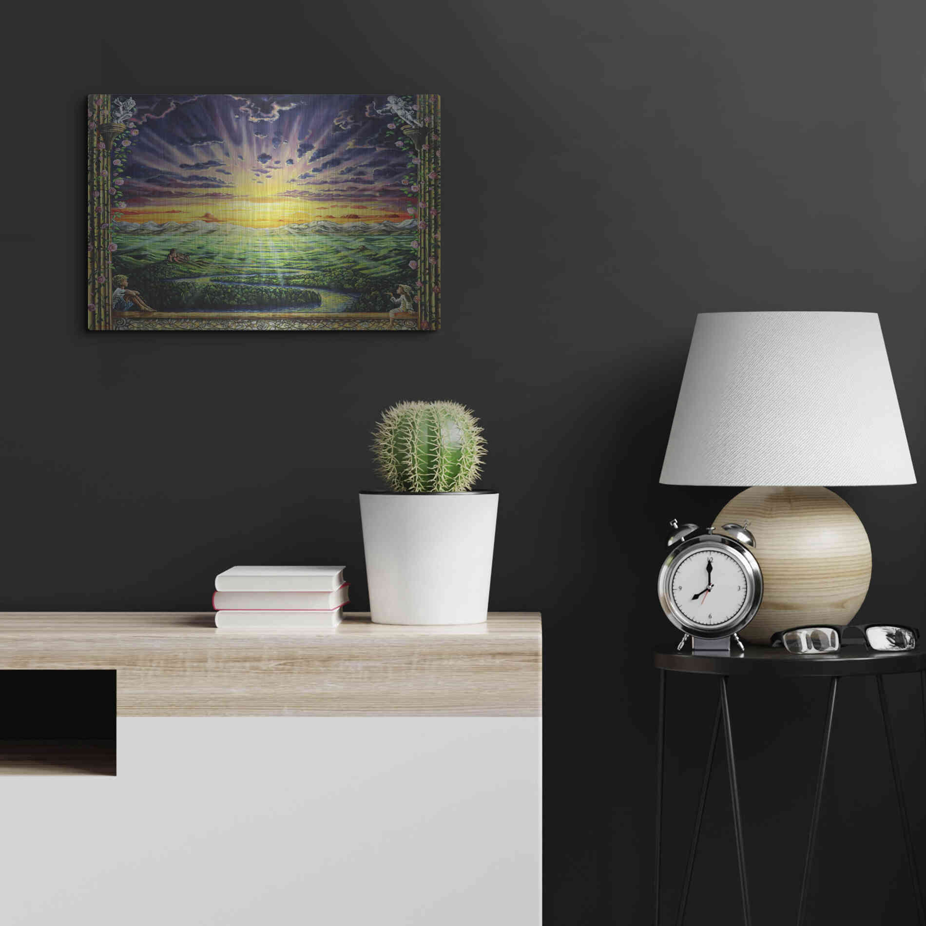 Luxe Metal Art 'Window To Paradise' by Jan Kasparec, Metal Wall Art,24x16