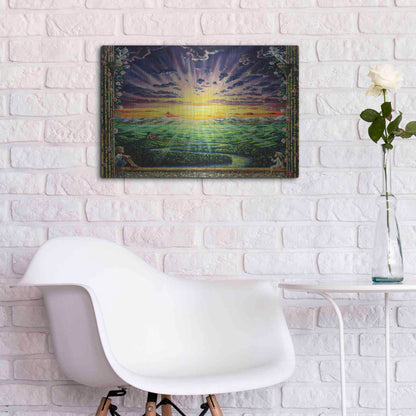 Luxe Metal Art 'Window To Paradise' by Jan Kasparec, Metal Wall Art,24x16