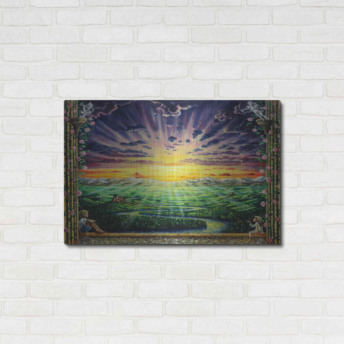 Luxe Metal Art 'Window To Paradise' by Jan Kasparec, Metal Wall Art,36x24