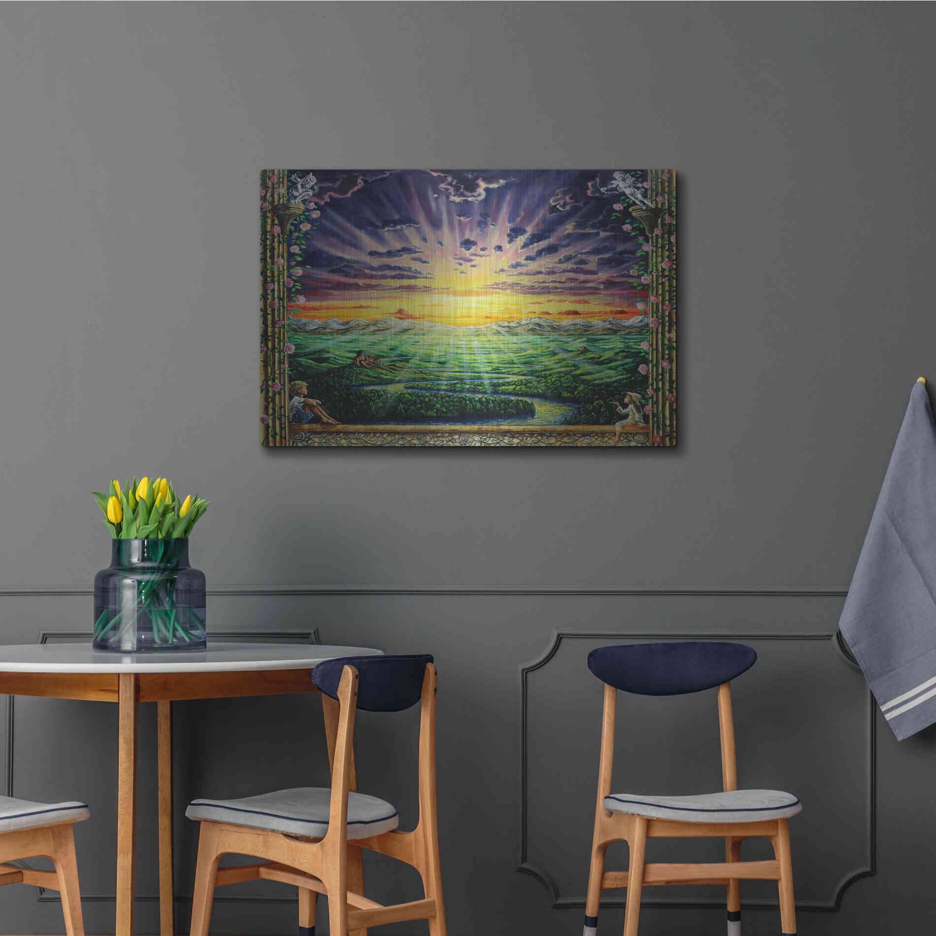 Luxe Metal Art 'Window To Paradise' by Jan Kasparec, Metal Wall Art,36x24