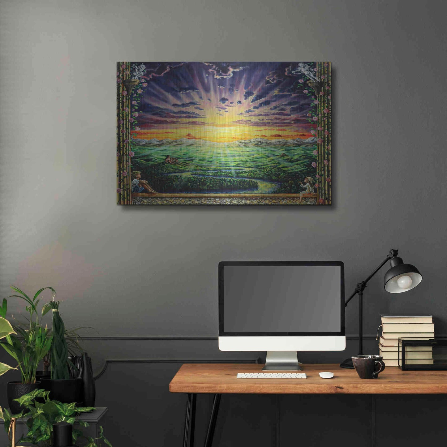 Luxe Metal Art 'Window To Paradise' by Jan Kasparec, Metal Wall Art,36x24