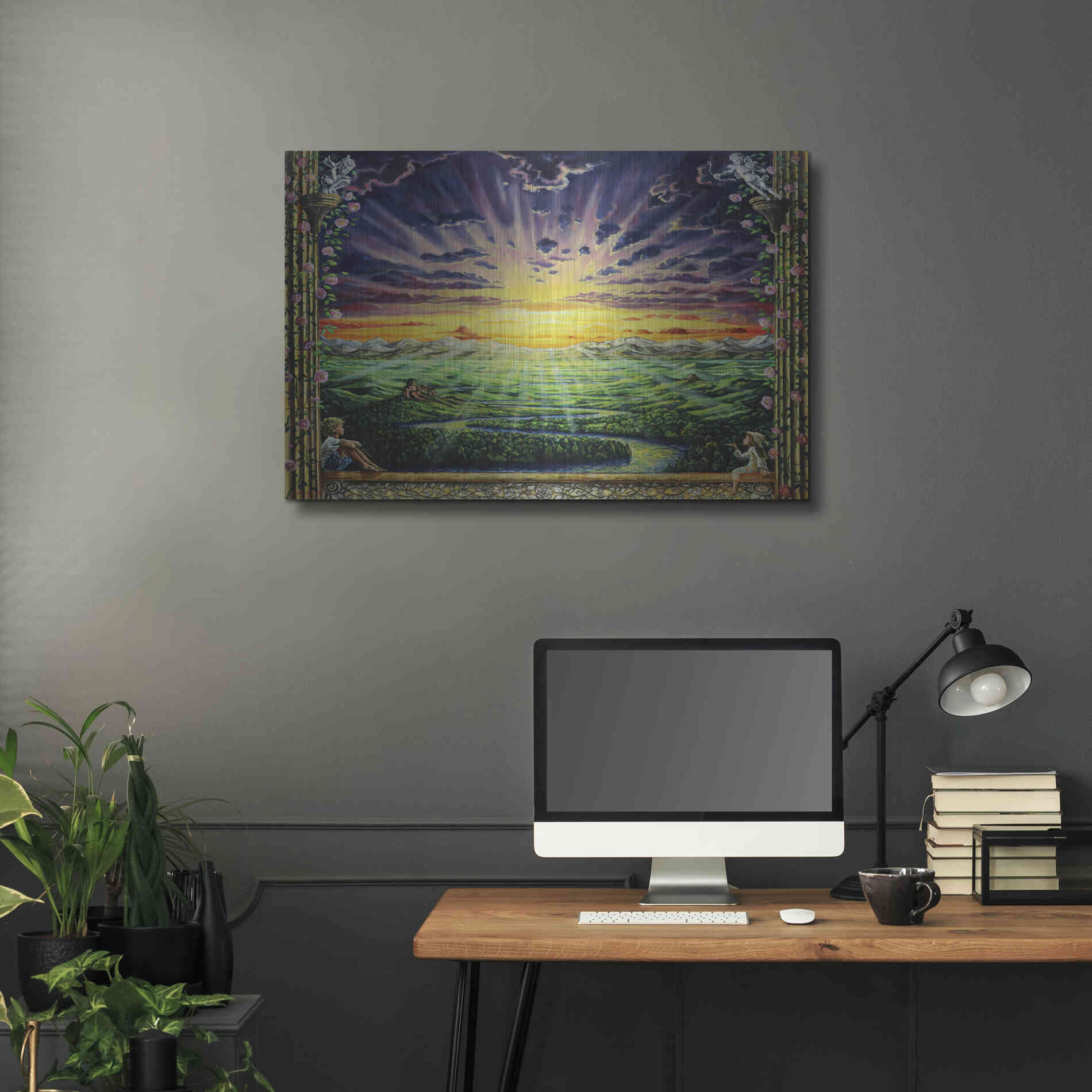 Luxe Metal Art 'Window To Paradise' by Jan Kasparec, Metal Wall Art,36x24