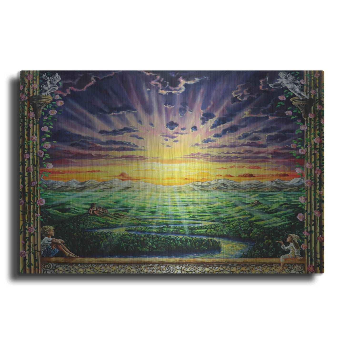 Luxe Metal Art 'Window To Paradise' by Jan Kasparec, Metal Wall Art
