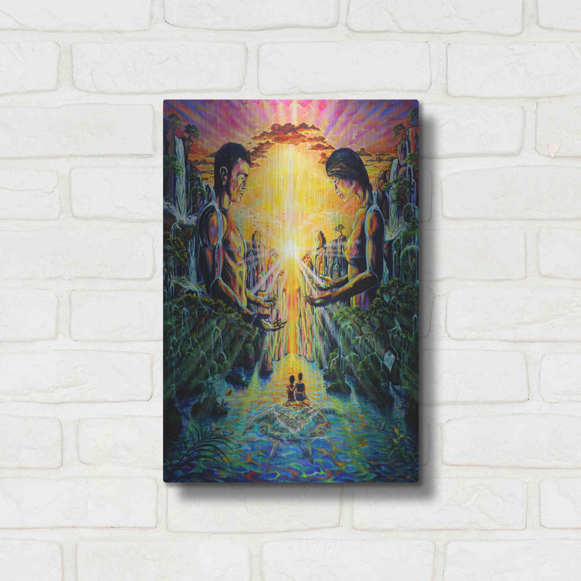 Luxe Metal Art 'Veneration 'by Jan Kasparec, Metal Wall Art,12x16