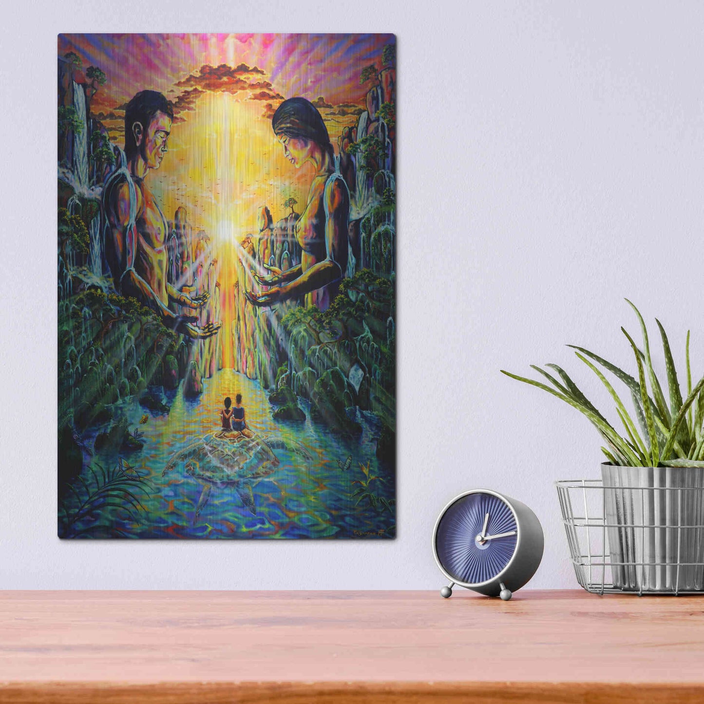Luxe Metal Art 'Veneration 'by Jan Kasparec, Metal Wall Art,12x16