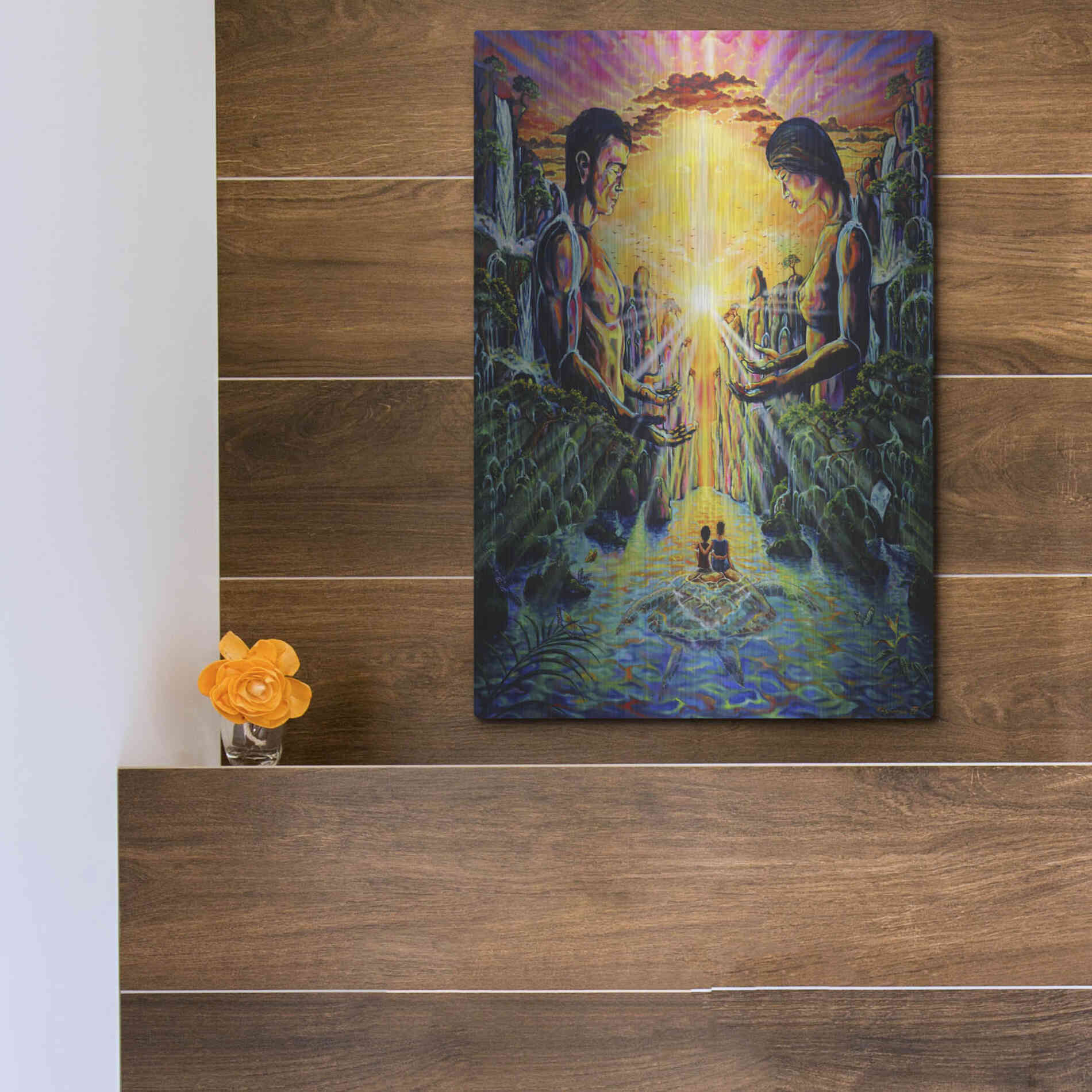 Luxe Metal Art 'Veneration 'by Jan Kasparec, Metal Wall Art,12x16