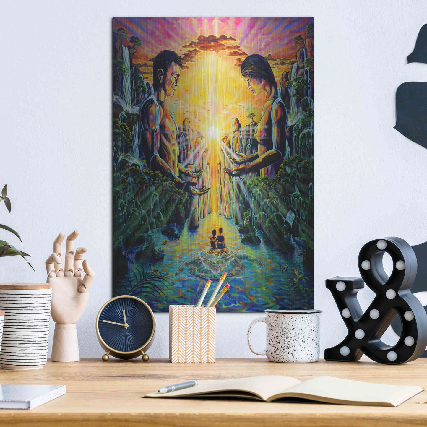 Luxe Metal Art 'Veneration 'by Jan Kasparec, Metal Wall Art,12x16