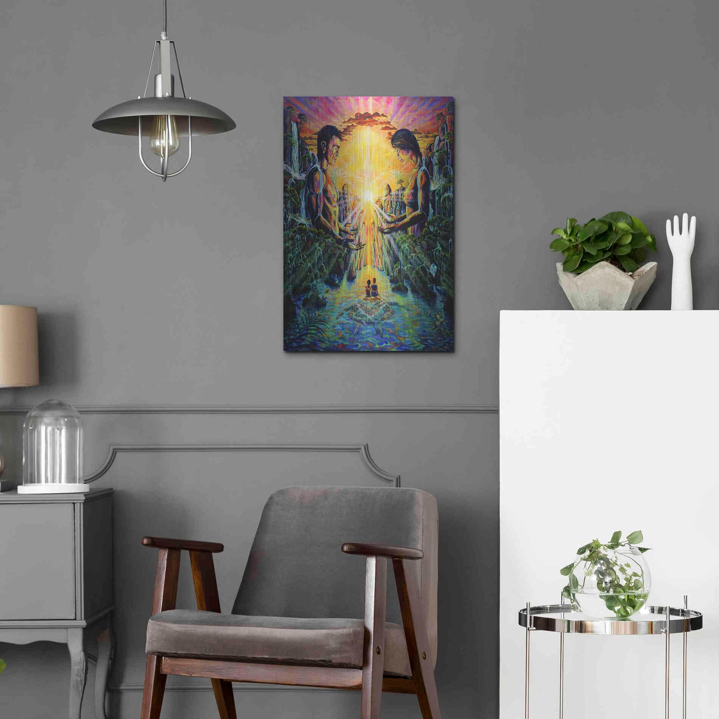 Luxe Metal Art 'Veneration 'by Jan Kasparec, Metal Wall Art,16x24