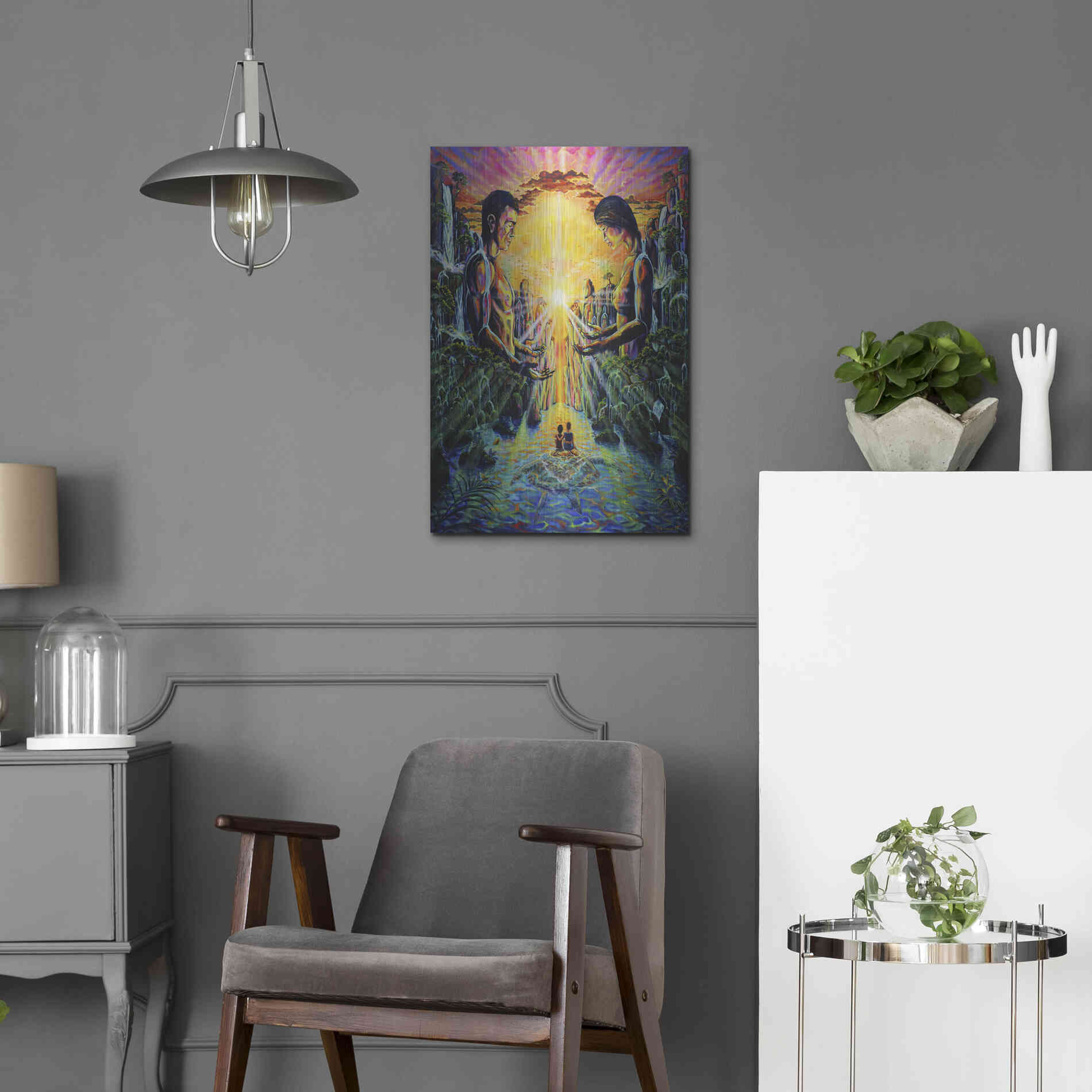 Luxe Metal Art 'Veneration 'by Jan Kasparec, Metal Wall Art,16x24