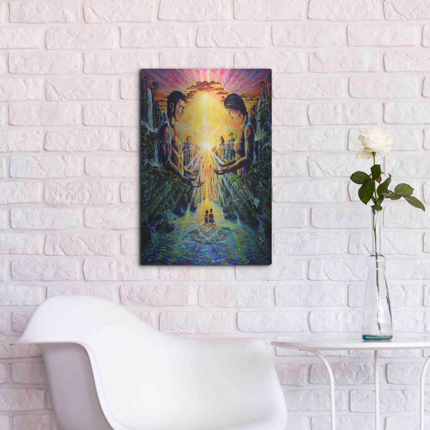 Luxe Metal Art 'Veneration 'by Jan Kasparec, Metal Wall Art,16x24
