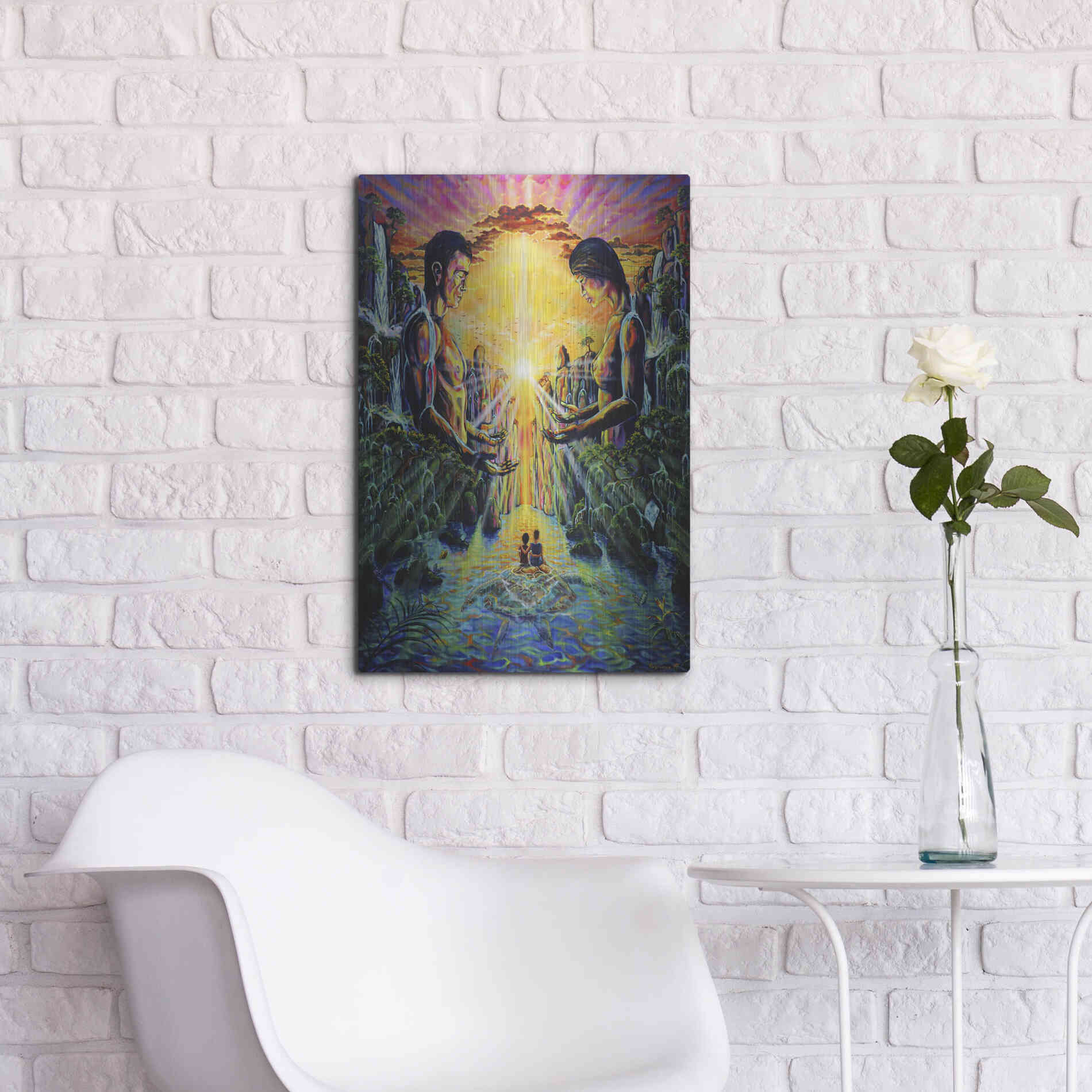 Luxe Metal Art 'Veneration 'by Jan Kasparec, Metal Wall Art,16x24