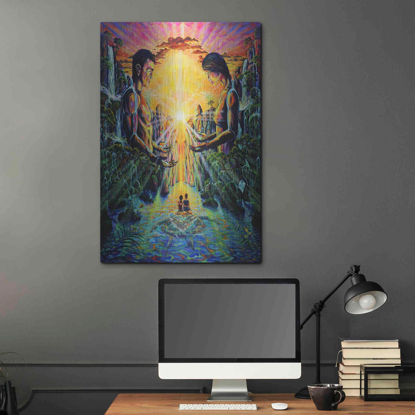 Luxe Metal Art 'Veneration 'by Jan Kasparec, Metal Wall Art,24x36