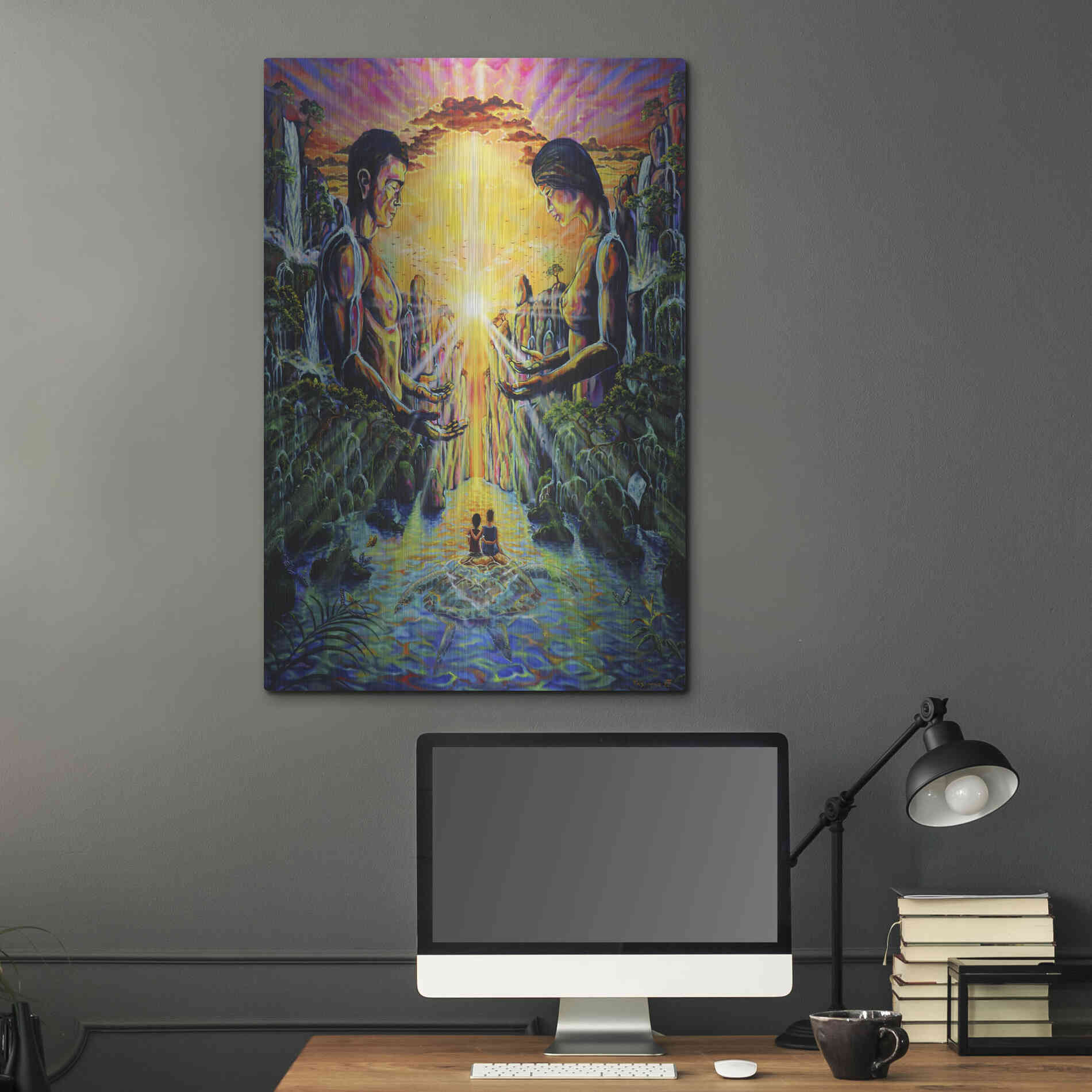 Luxe Metal Art 'Veneration 'by Jan Kasparec, Metal Wall Art,24x36