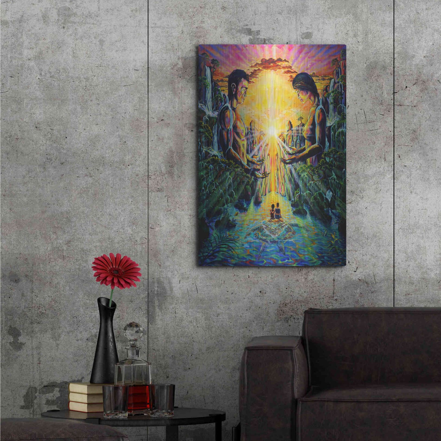 Luxe Metal Art 'Veneration 'by Jan Kasparec, Metal Wall Art,24x36
