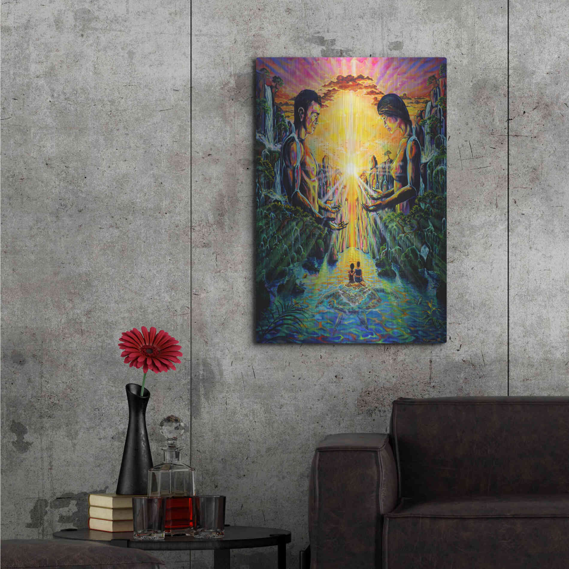 Luxe Metal Art 'Veneration 'by Jan Kasparec, Metal Wall Art,24x36