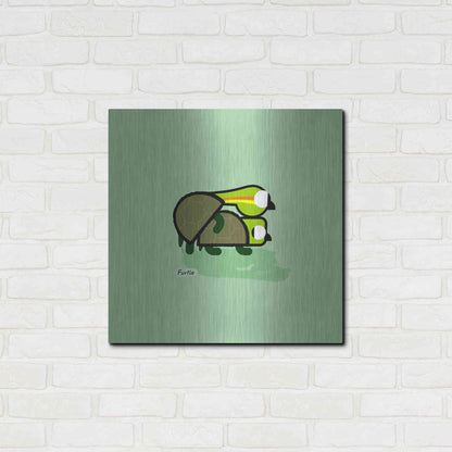 Luxe Metal Art 'Furtle' by Chuck Wimmer, Metal Wall Art,24x24