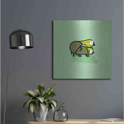 Luxe Metal Art 'Furtle' by Chuck Wimmer, Metal Wall Art,24x24