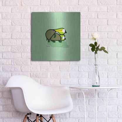 Luxe Metal Art 'Furtle' by Chuck Wimmer, Metal Wall Art,24x24