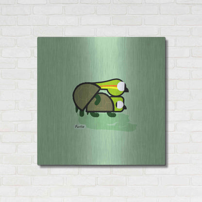 Luxe Metal Art 'Furtle' by Chuck Wimmer, Metal Wall Art,36x36