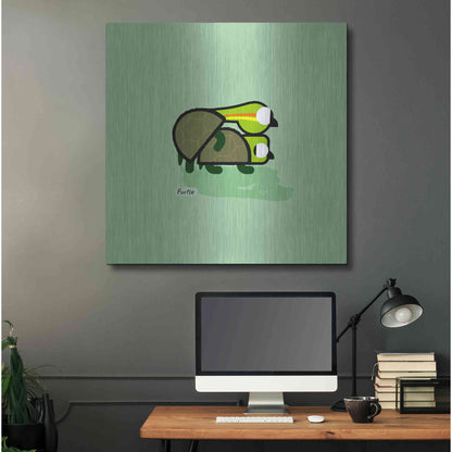 Luxe Metal Art 'Furtle' by Chuck Wimmer, Metal Wall Art,36x36