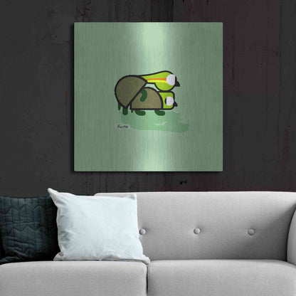 Luxe Metal Art 'Furtle' by Chuck Wimmer, Metal Wall Art,36x36