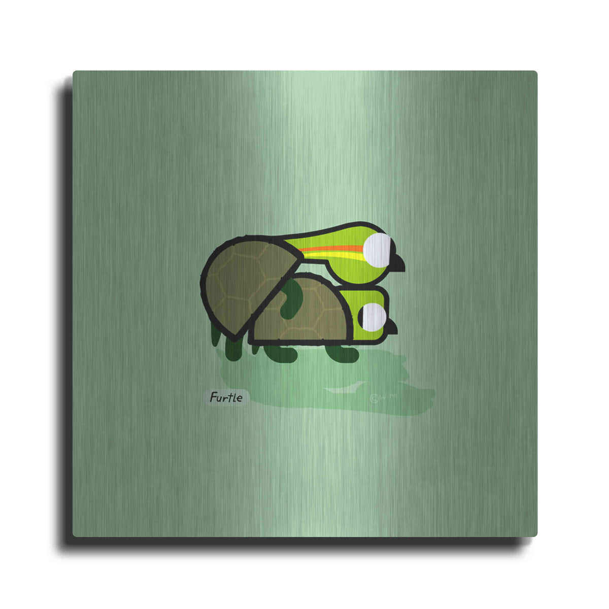 Luxe Metal Art 'Furtle' by Chuck Wimmer, Metal Wall Art