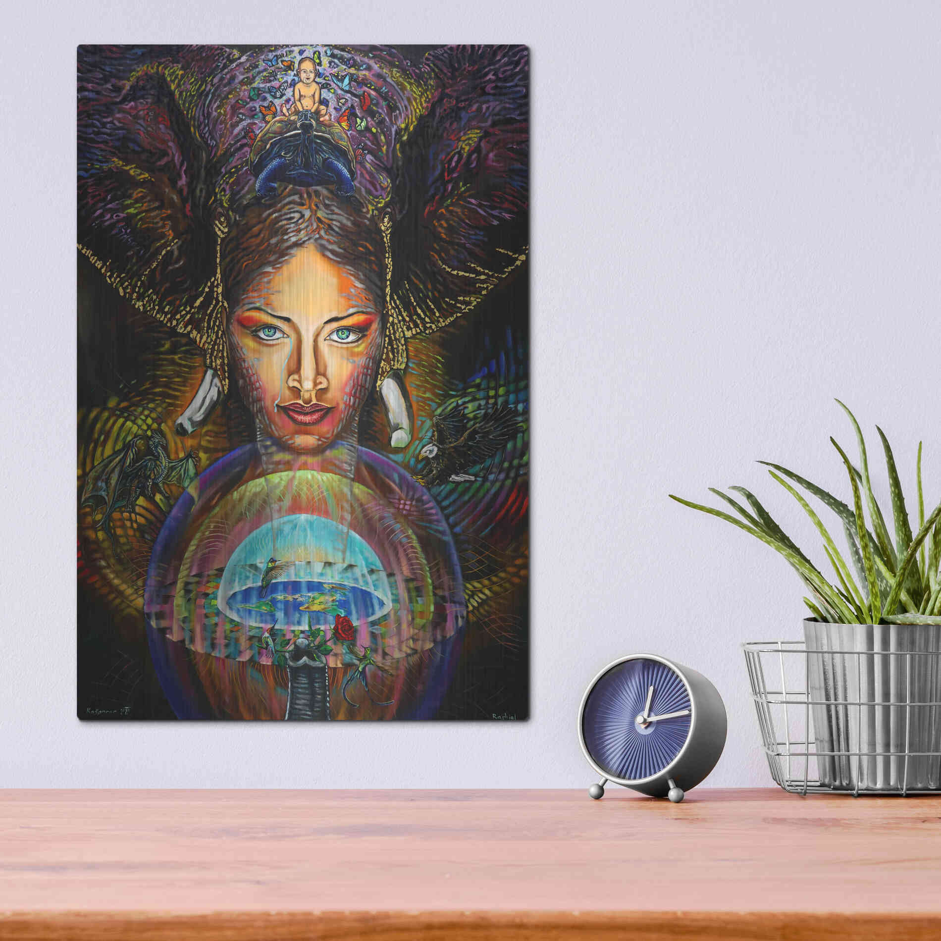 Luxe Metal Art 'The Firmament' by Jan Kasparec, Metal Wall Art,12x16