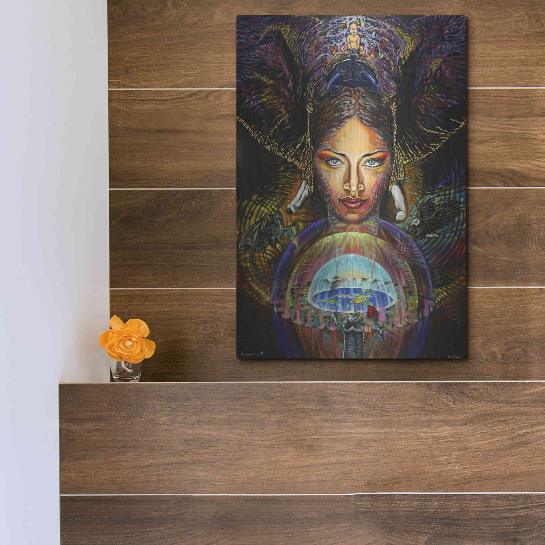 Luxe Metal Art 'The Firmament' by Jan Kasparec, Metal Wall Art,12x16