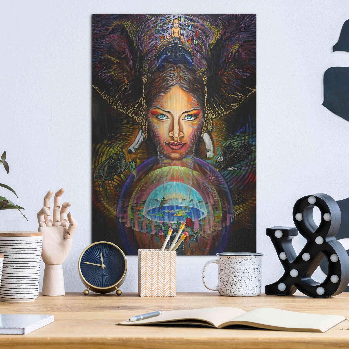 Luxe Metal Art 'The Firmament' by Jan Kasparec, Metal Wall Art,12x16