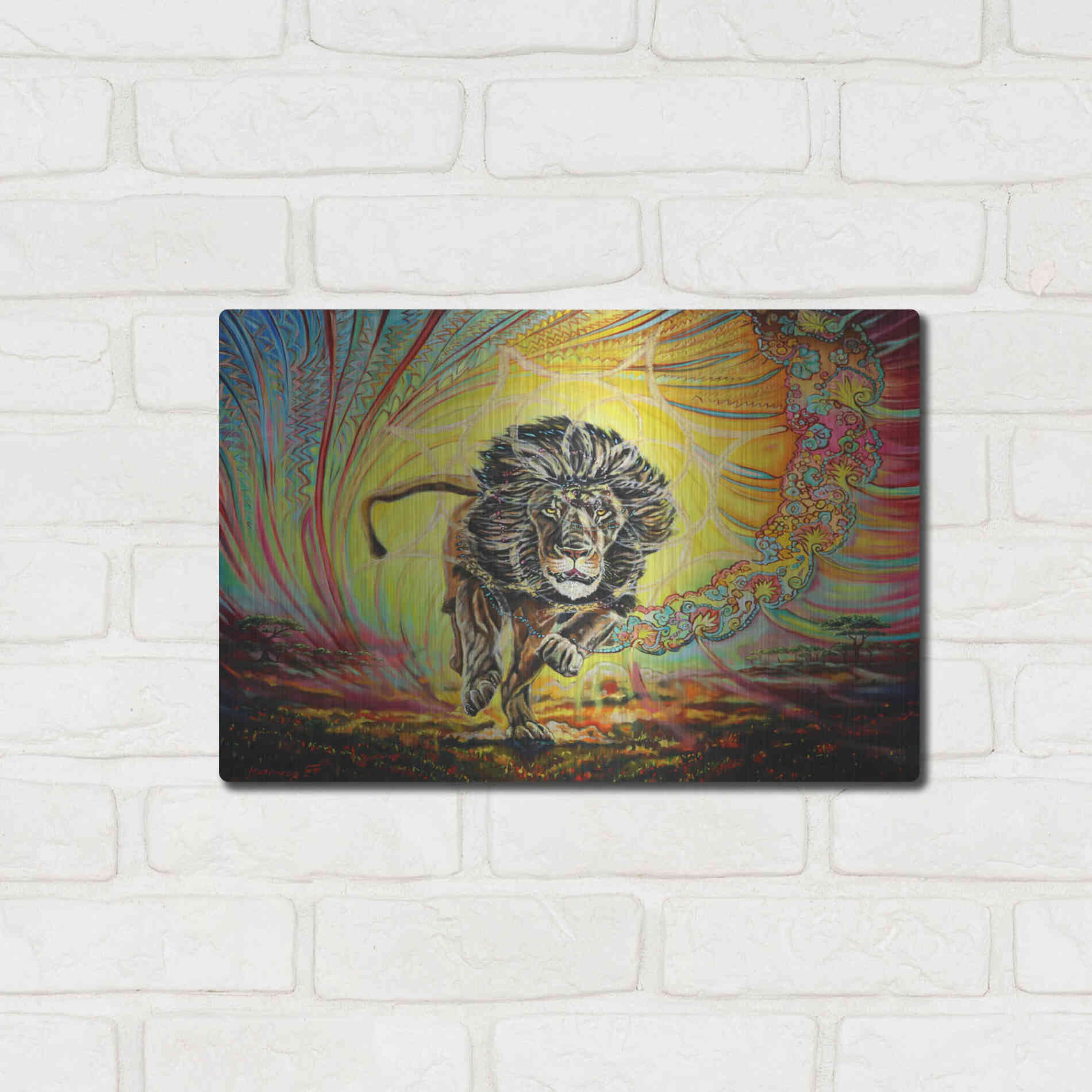 Luxe Metal Art 'Strenth And Honor' by Jan Kasparec, Metal Wall Art,16x12