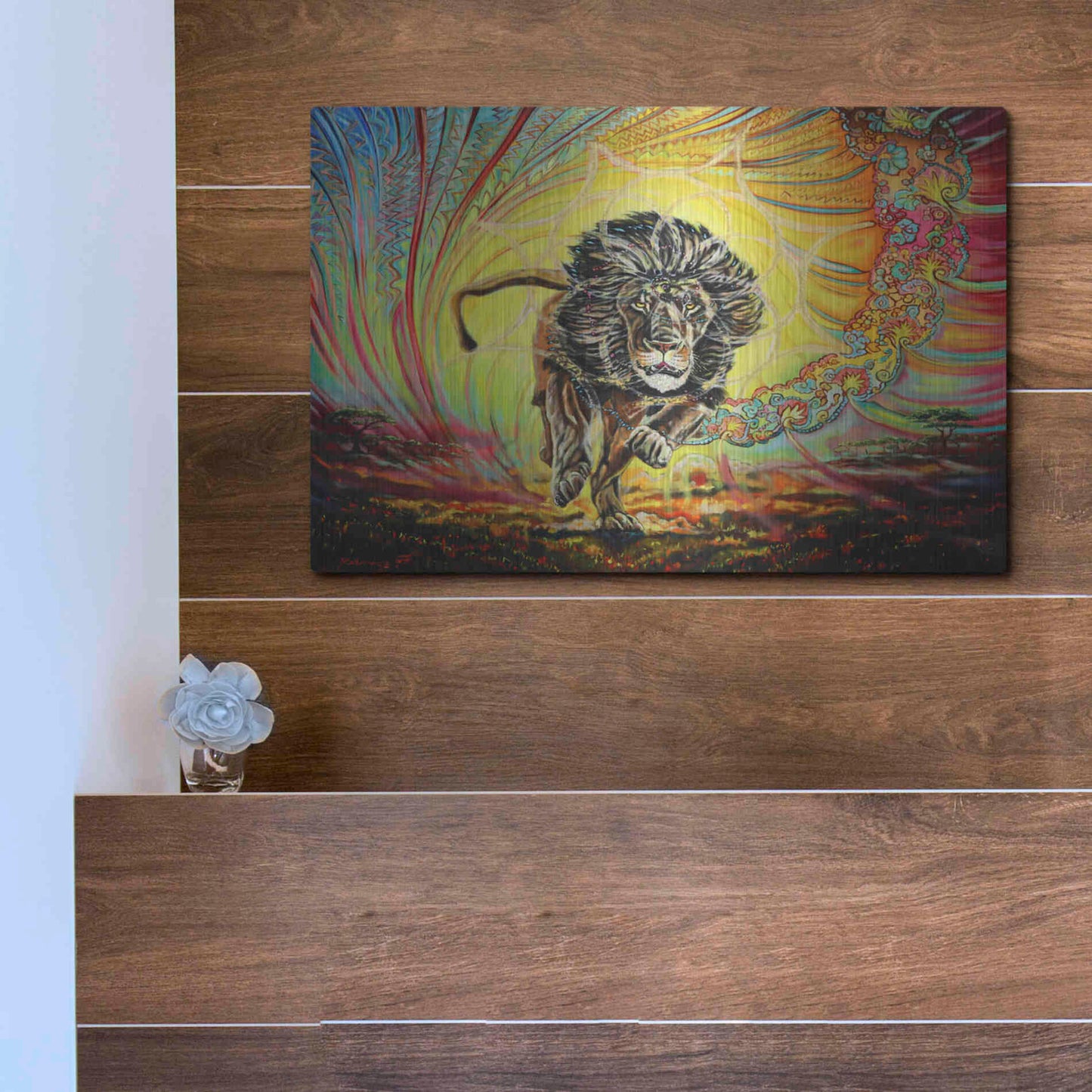 Luxe Metal Art 'Strenth And Honor' by Jan Kasparec, Metal Wall Art,16x12