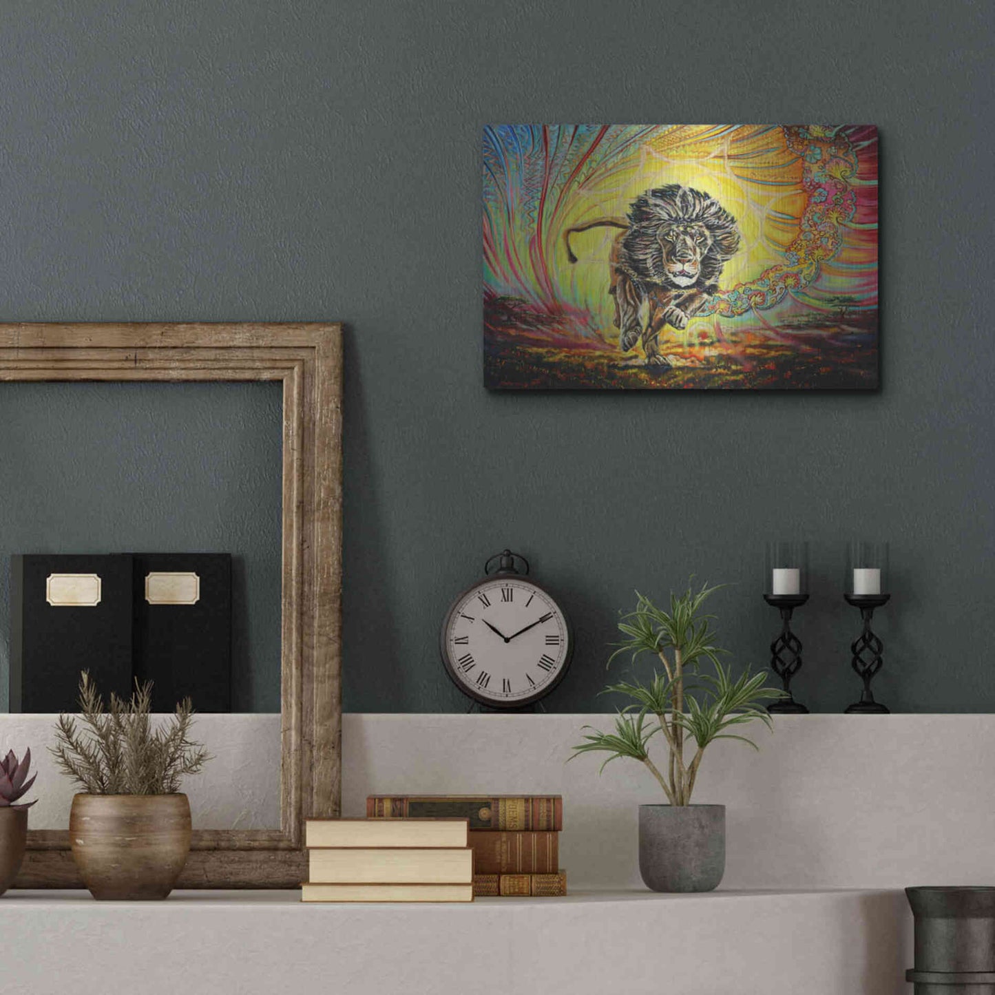 Luxe Metal Art 'Strenth And Honor' by Jan Kasparec, Metal Wall Art,16x12
