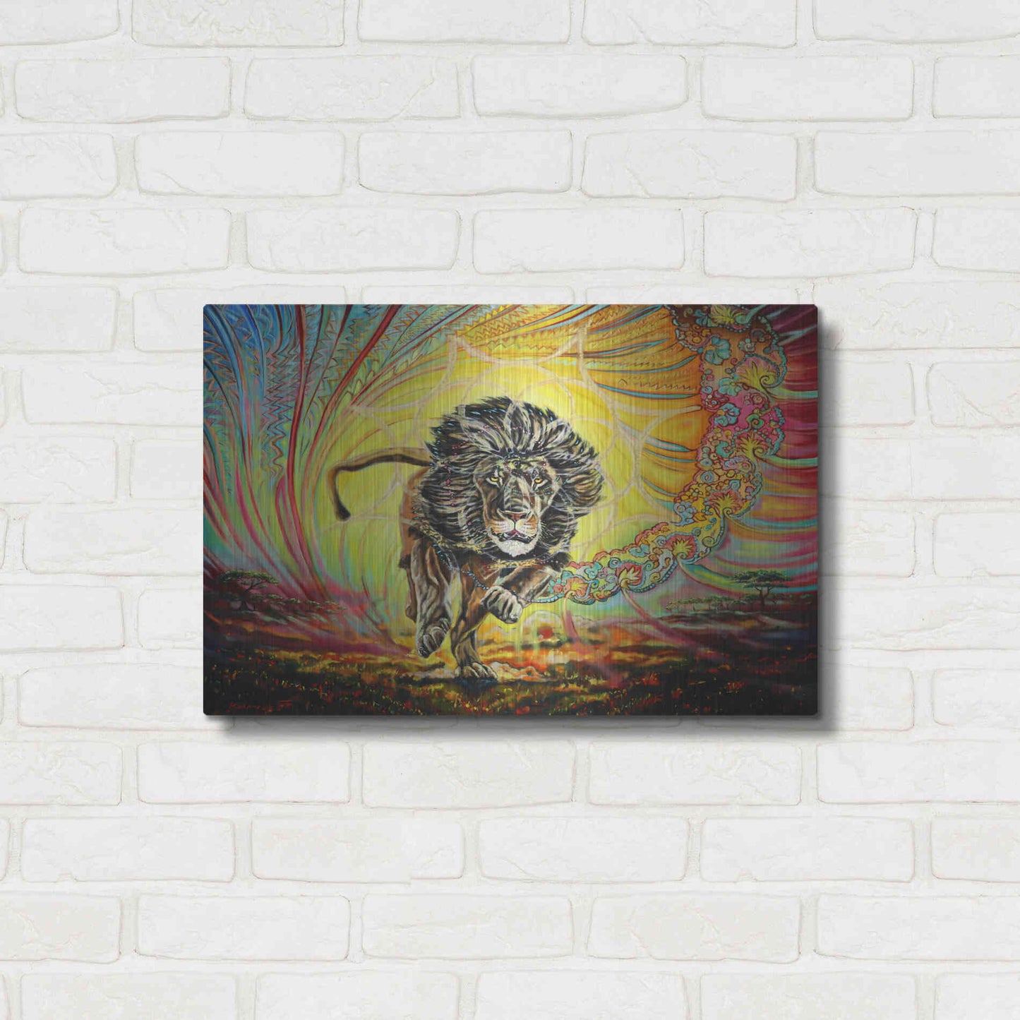 Luxe Metal Art 'Strenth And Honor' by Jan Kasparec, Metal Wall Art,24x16