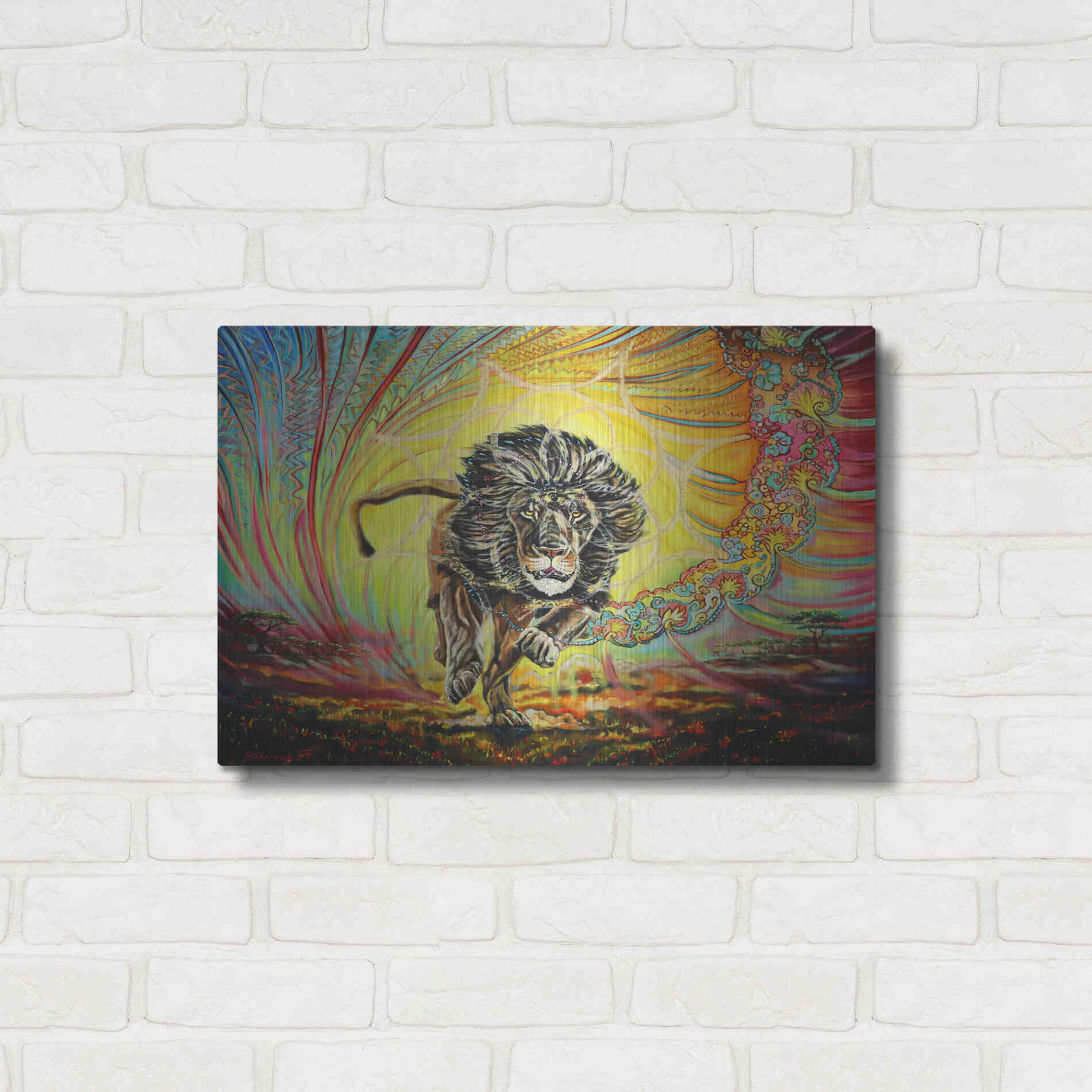 Luxe Metal Art 'Strenth And Honor' by Jan Kasparec, Metal Wall Art,24x16
